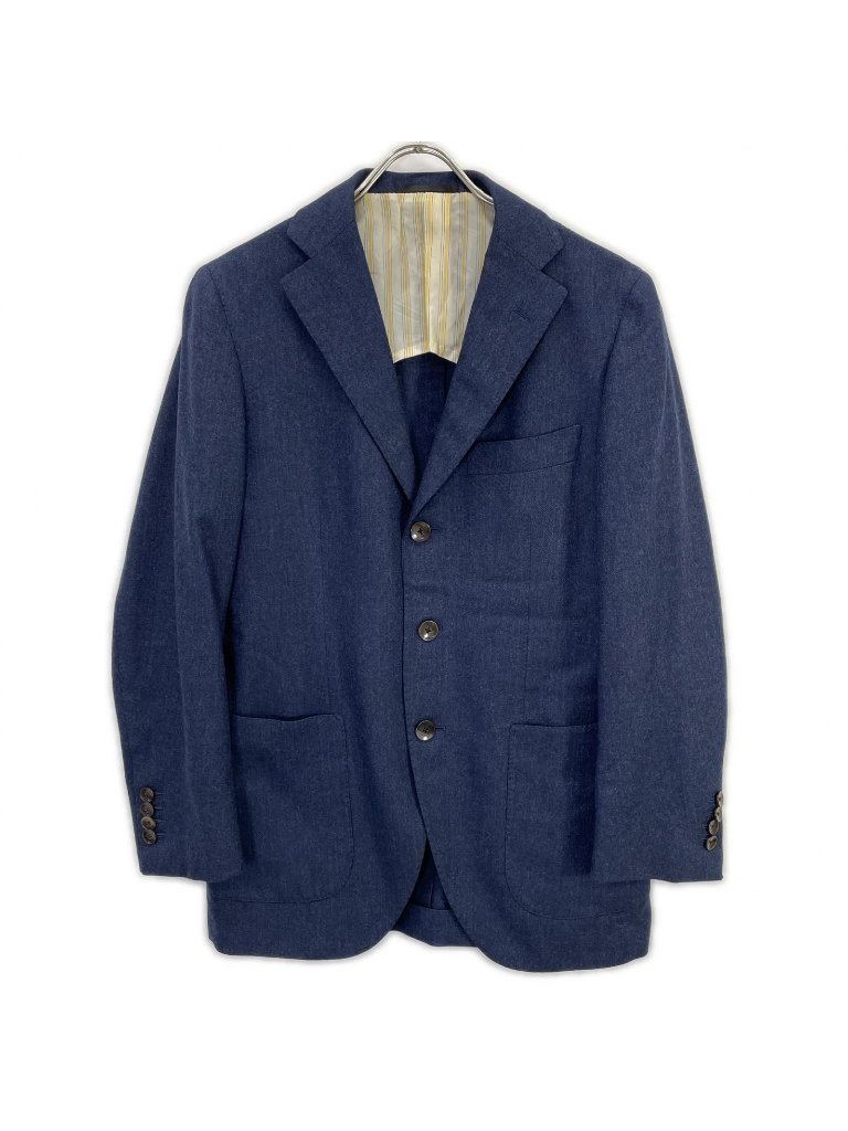 Loro Piana Tomorrowland Navy Wool Cashmere Jacket 46